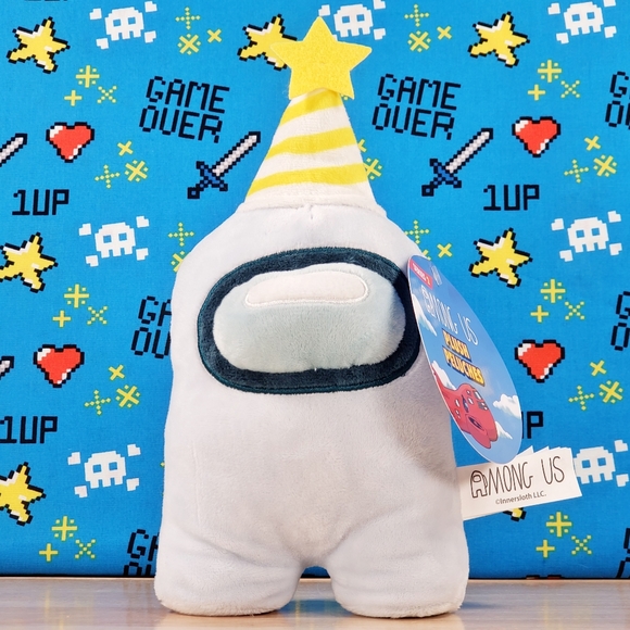 Among Us Blue CrewMate 7" w/ Yellow Star Hat Series 2 Genuine Toikido Plush NWT - Picture 1 of 11